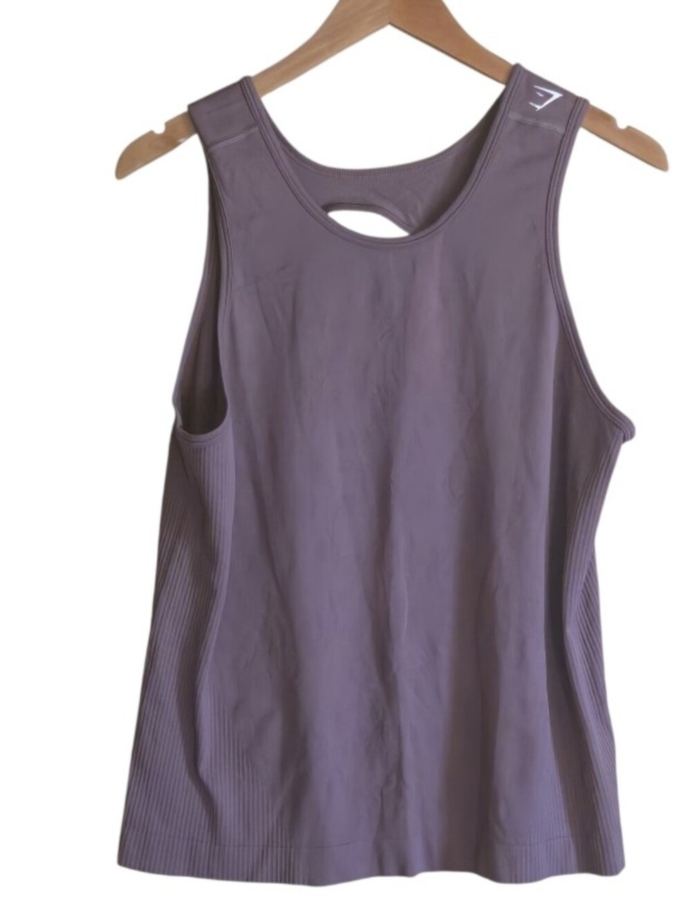 Gymshark Cut-out Back Tank Top Mauve Lilac - Picture 3 of 4